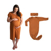Saddle Mommy & Me Matching Labor Gown and Newborn Knotted Baby Gown