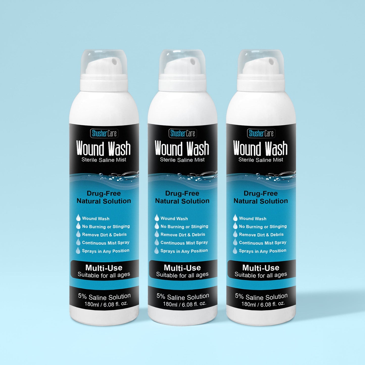 Shusher Care Wound Wash Spray