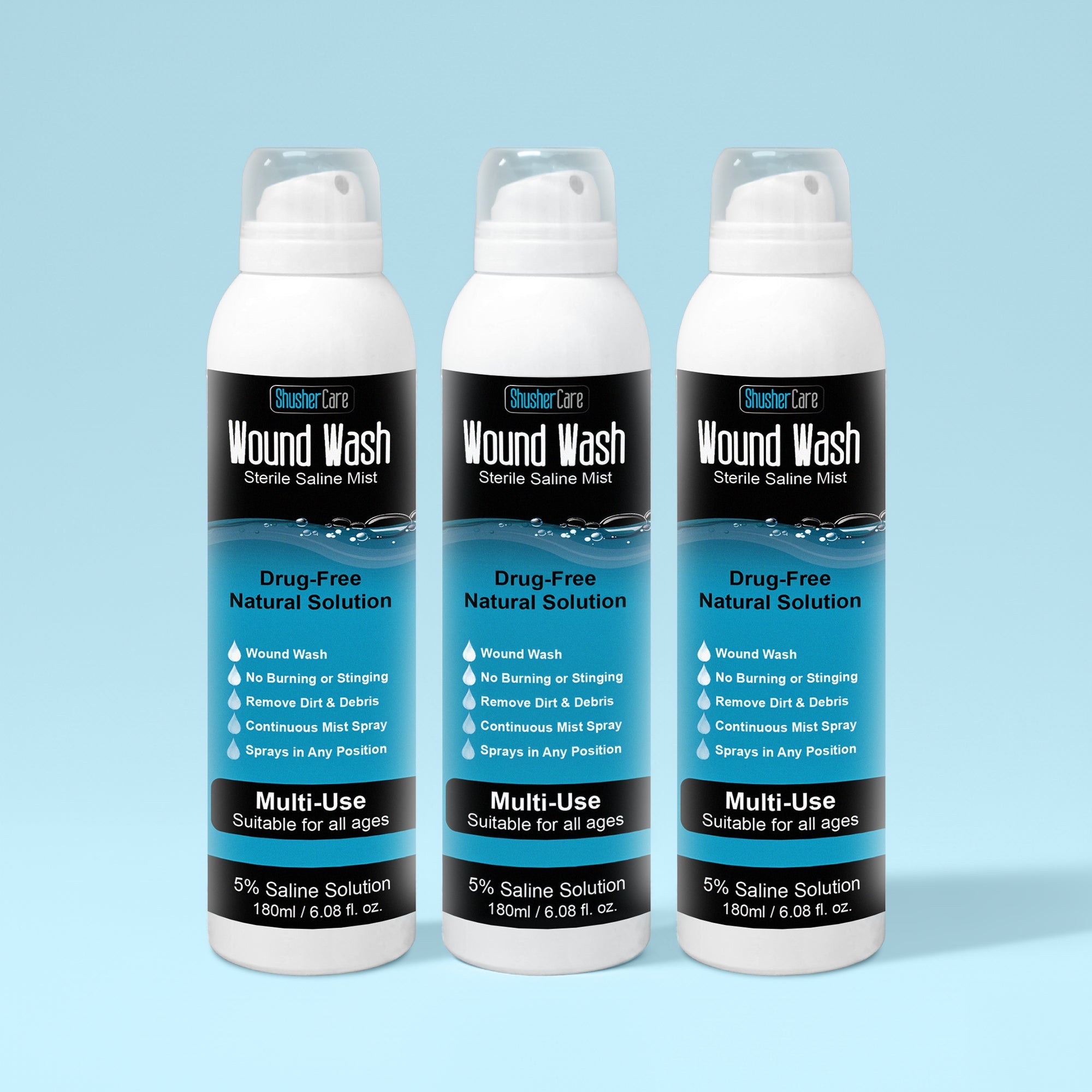 Shusher Care Wound Wash Spray