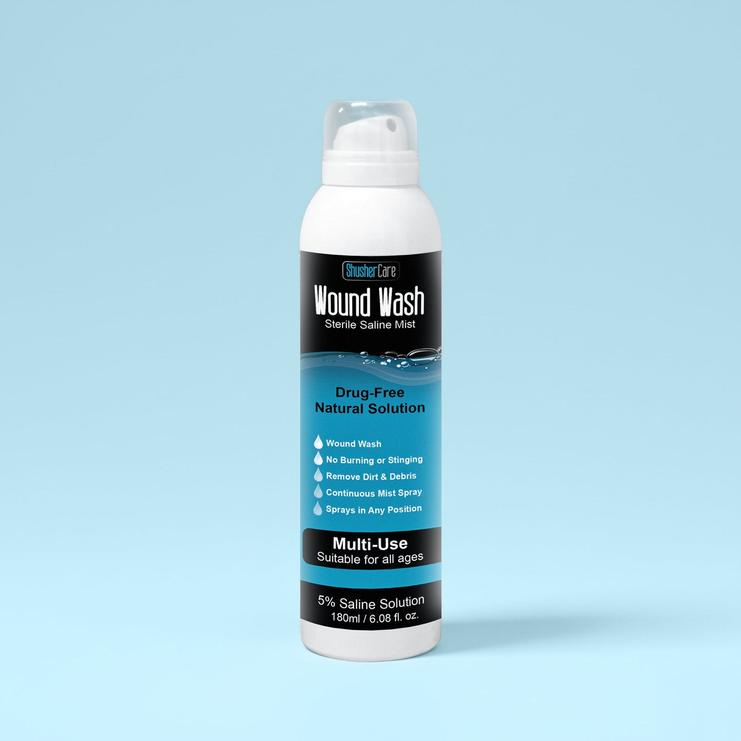 Shusher Care Wound Wash Spray