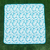 Shark Attack Splash Mat - A Waterproof Catch-All for Highchair Spills and More!