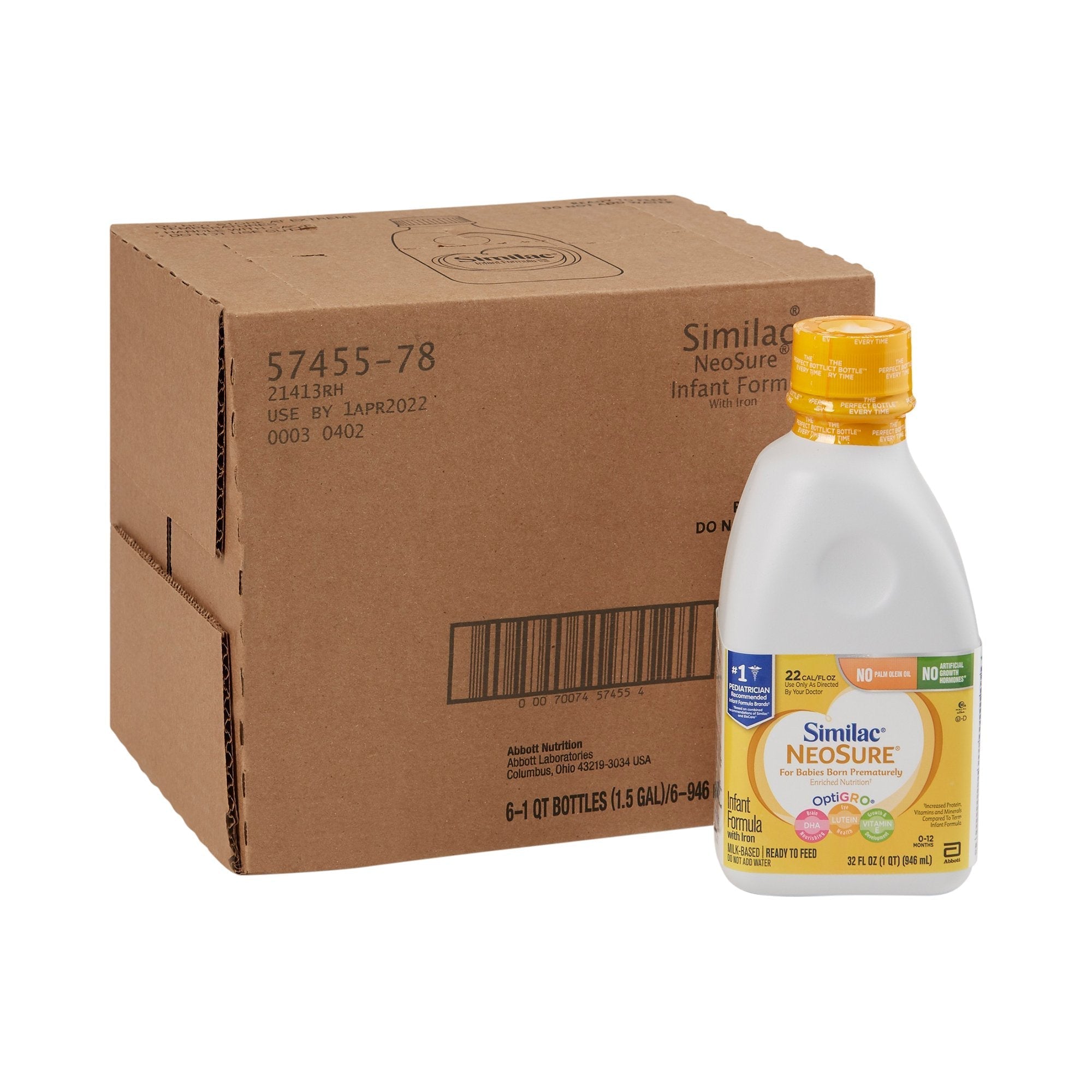 Similac NeoSure Premature Post-Discharge Infant Formula, Ready-to-Feed Baby Formula, 32-fl-oz Bottle