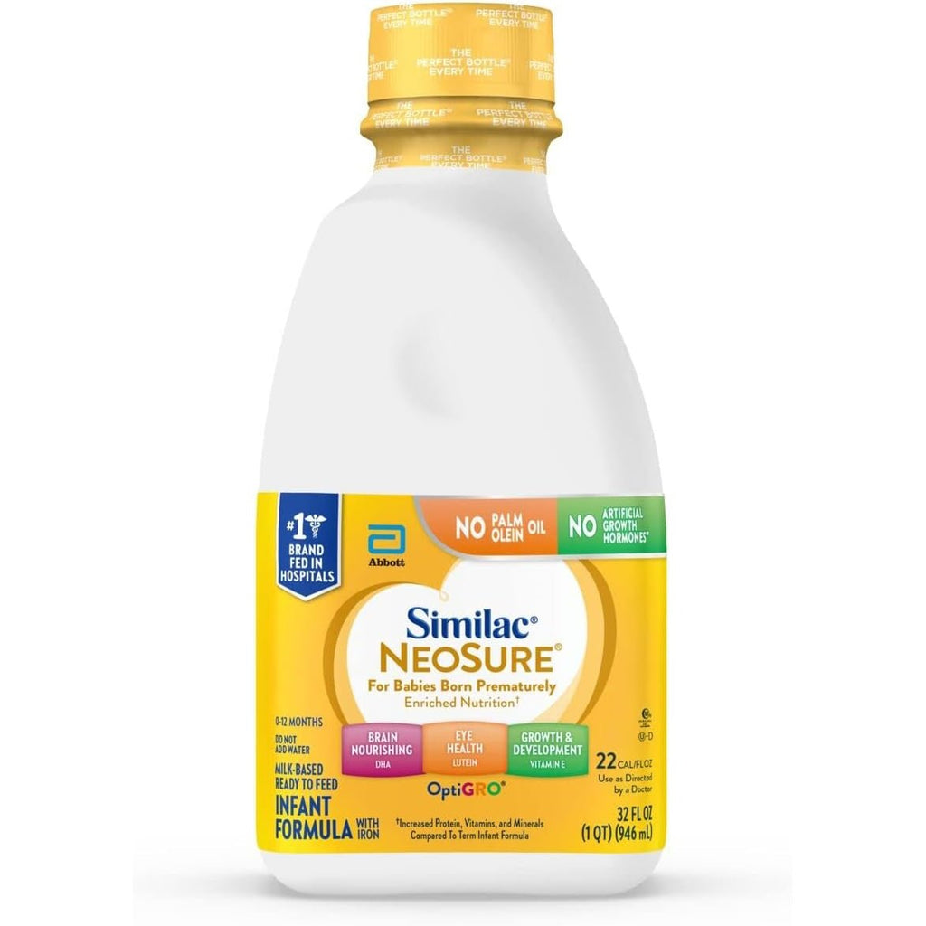 Similac NeoSure Premature Post-Discharge Infant Formula, Ready-to-Feed Baby Formula, 32-fl-oz Bottle