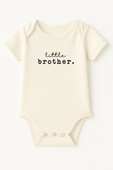 Three Little Tots Little Brother Organic Cotton Short Sleeve Baby Bodysuit