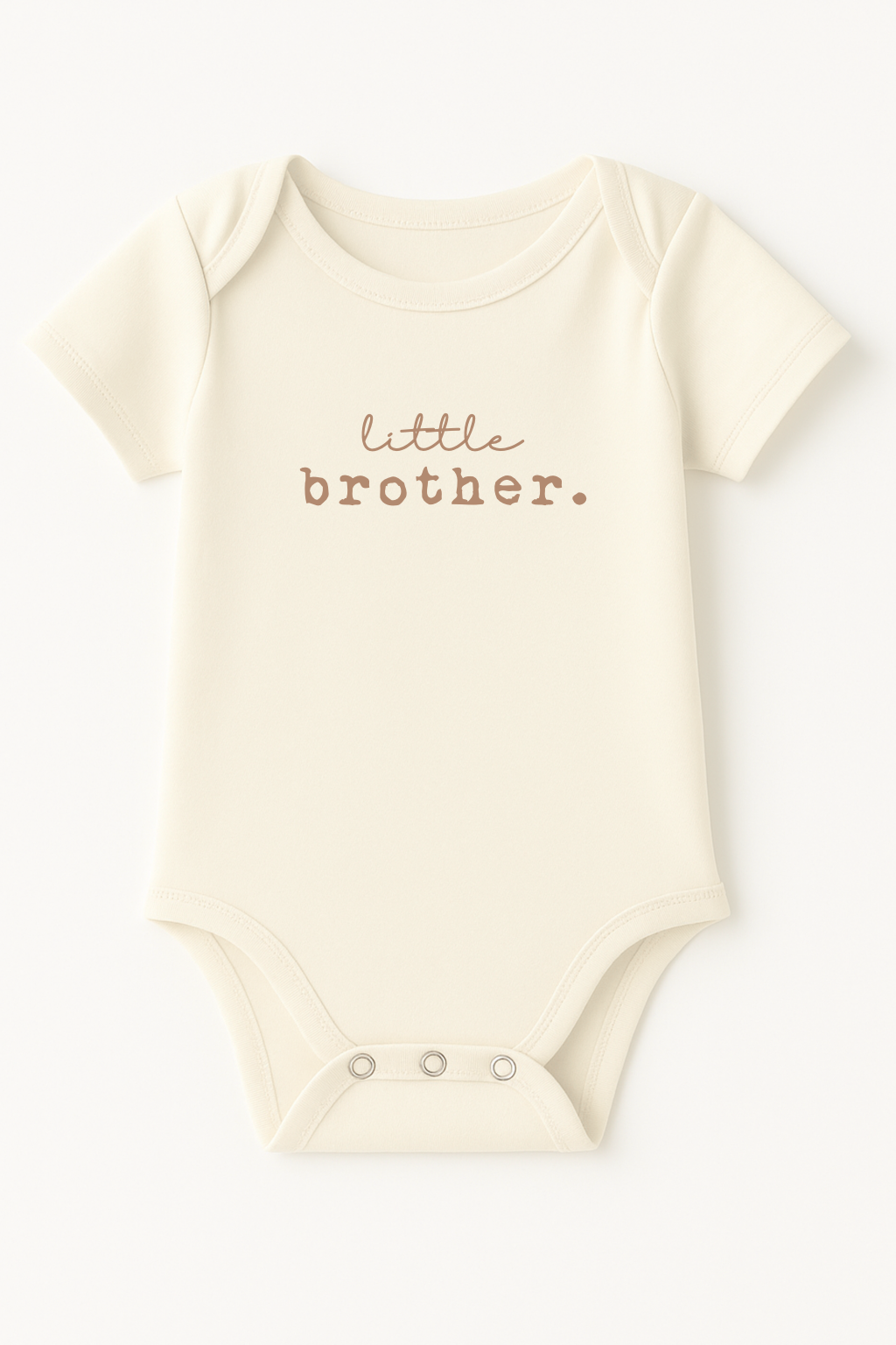 Three Little Tots Little Brother Clay Organic Cotton Baby Bodysuit Short Sleeve