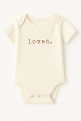 Three Little Tots Loved Clay Organic Cotton Baby Bodysuit Short Sleeve