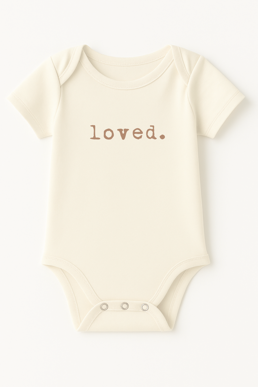 Three Little Tots Loved Clay Organic Cotton Baby Bodysuit Short Sleeve