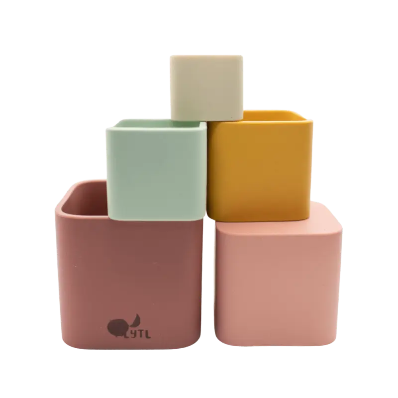 Three Little Tots Silicone Stacking Cups Set of 5 Lytl