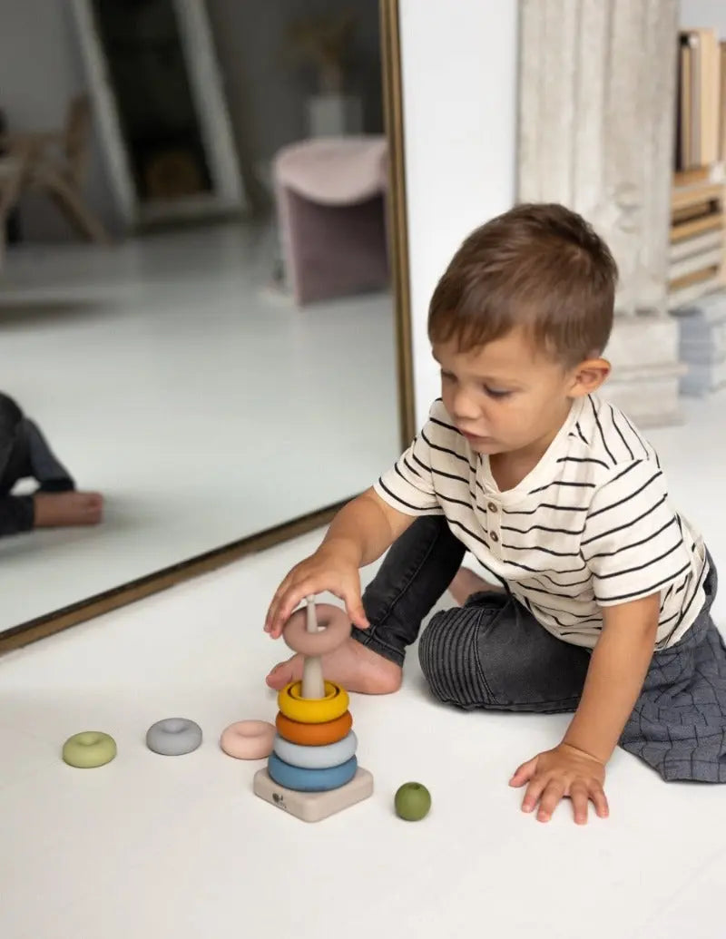 Three Little Tots Silicone Ring Stacking Toy 10pc Lytl, extra product detail