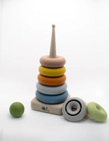 Three Little Tots Silicone Ring Stacking Toy 10pc Lytl, supplementary photo