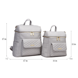 Three Little Tots Petit Diaper Bag Stone Grey, second additional photo
