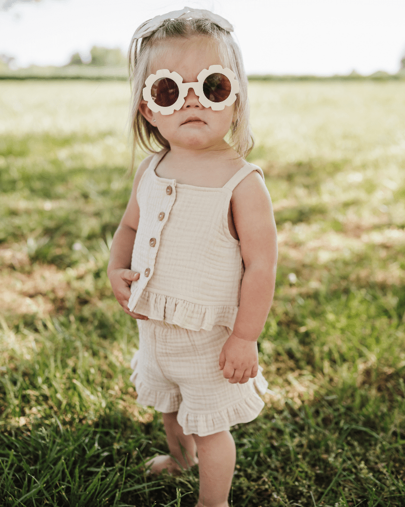 Tate Button Front Two-Piece Set - Toasted Oat
