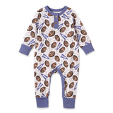 Football Baby Romper – Bamboo Soft, Sporty & Snuggle-Ready
