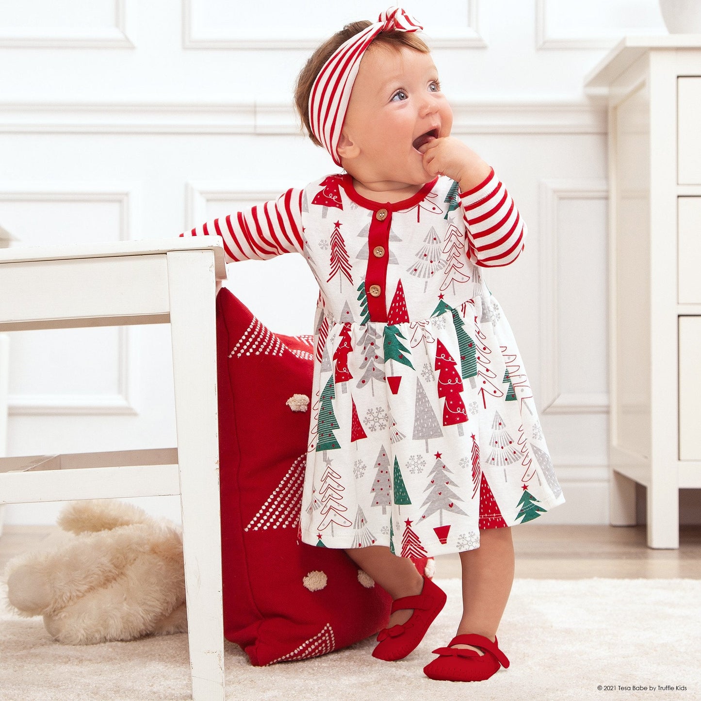Toddler Girl Christmas Tree Dress