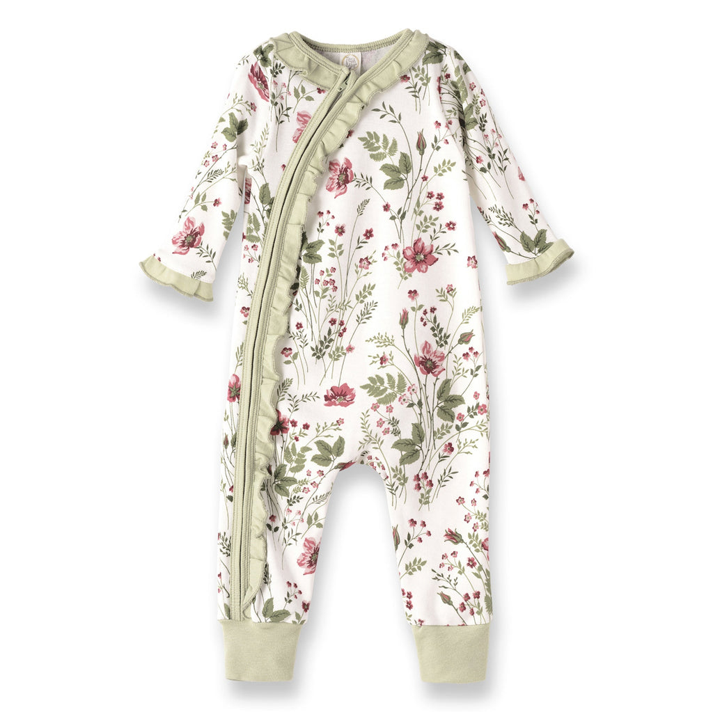 Pretty Petals Bamboo Zipper Romper
