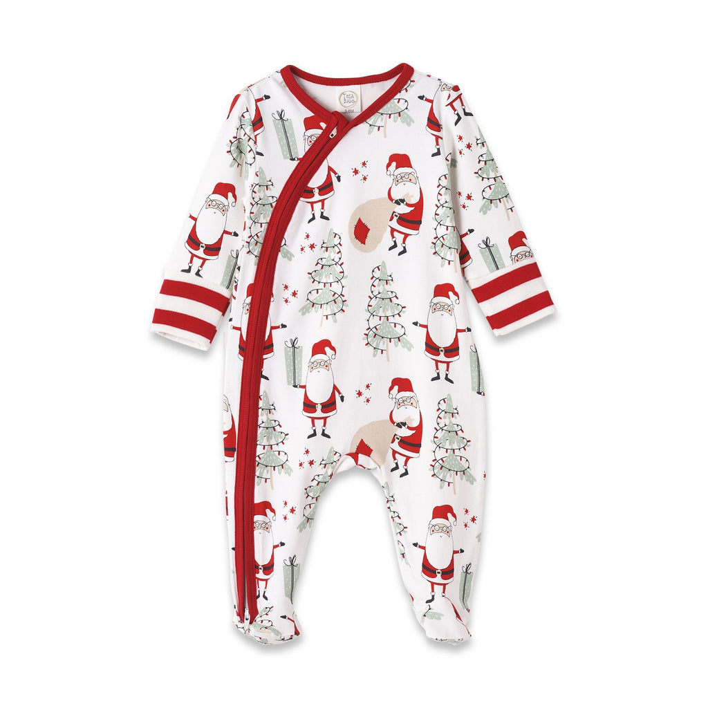 Christmas Santa Bamboo Zipper Romper