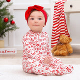 Christmas Bamboo Zipper Romper Ho-Ho-Ho
