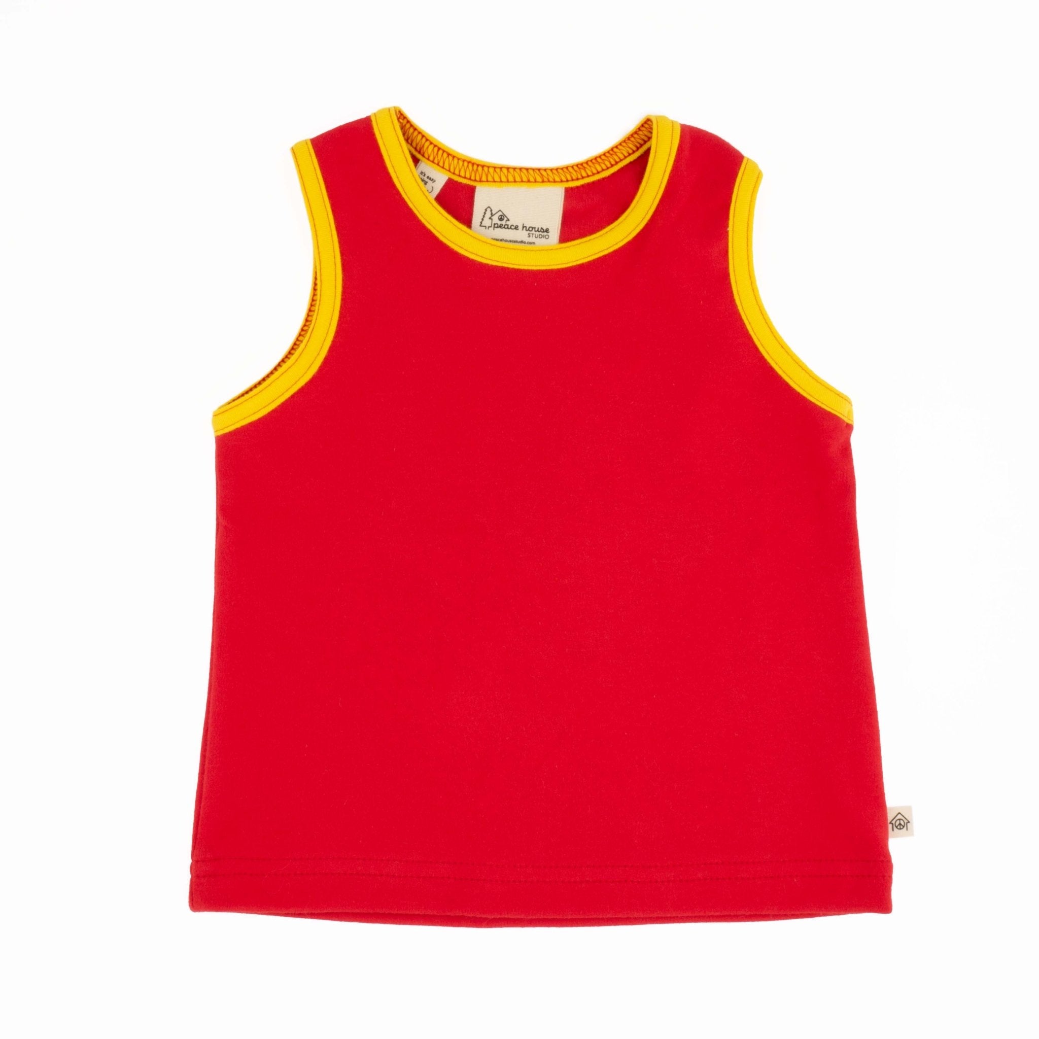 Three Little Tots Toddler Classic Tank, in Hot Dog