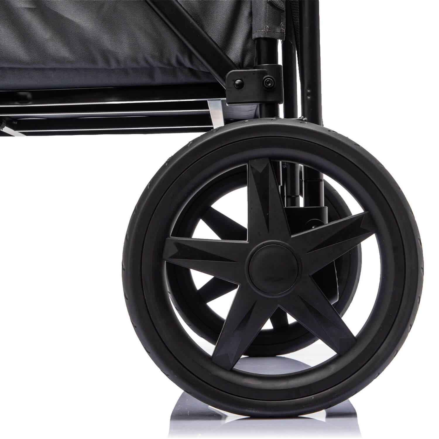ToyRides Elite Wagon Stroller W/ Removable 4-Seater, Extra-Thick Support Bar & Higher 212 Load Capacity, Gray