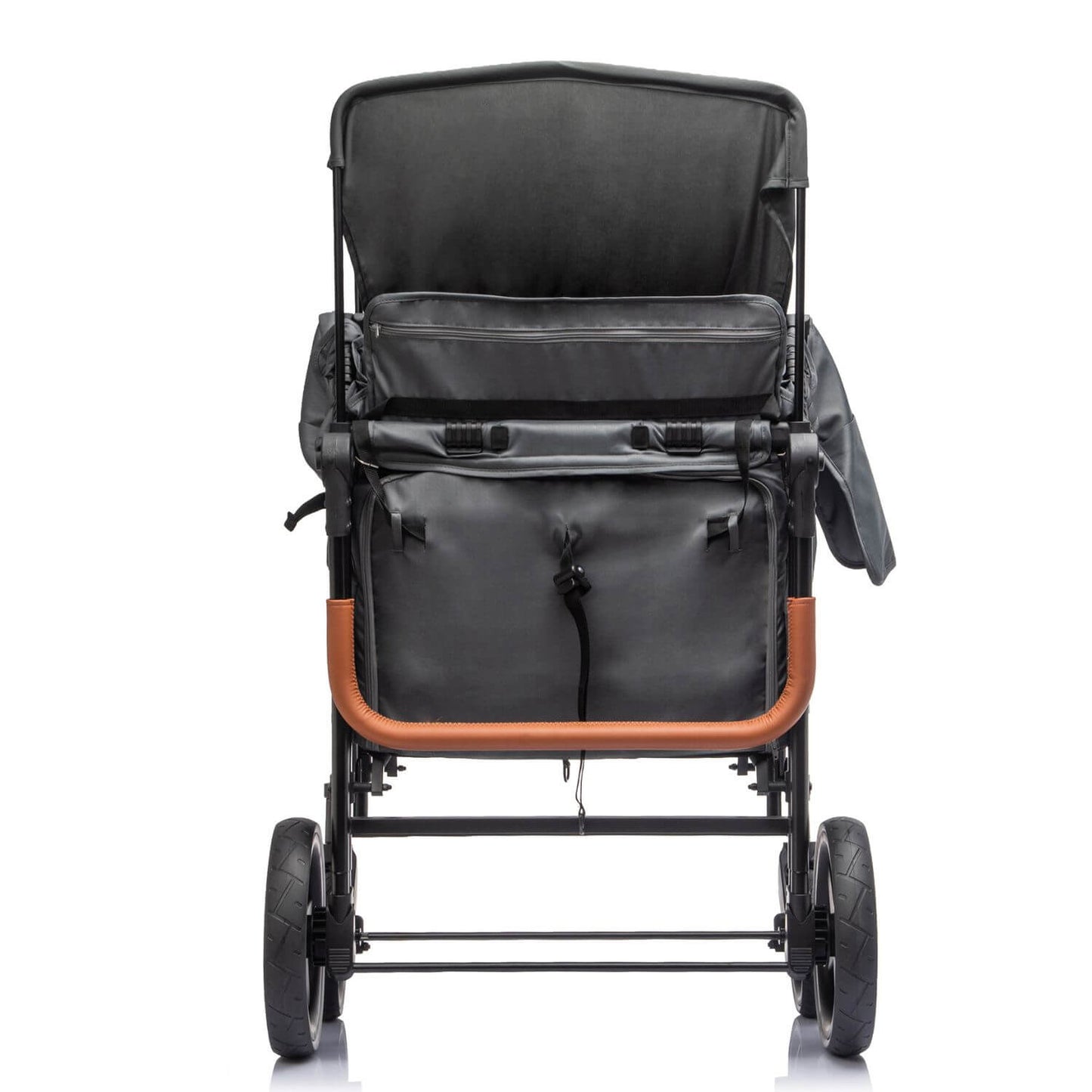 ToyRides Elite Wagon Stroller W/ Removable 4-Seater, Extra-Thick Support Bar & Higher 212 Load Capacity, Gray