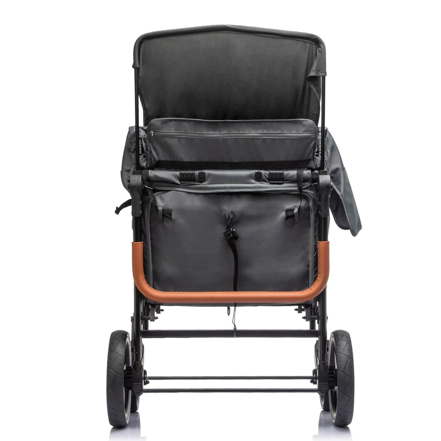 ToyRides Elite Wagon Stroller W/ Removable 4-Seater, Extra-Thick Support Bar & Higher 212 Load Capacity, Gray