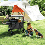 ToyRides Elite Wagon Stroller W/ Removable 4-Seater, Extra-Thick Support Bar & Higher 212 Load Capacity, Gray
