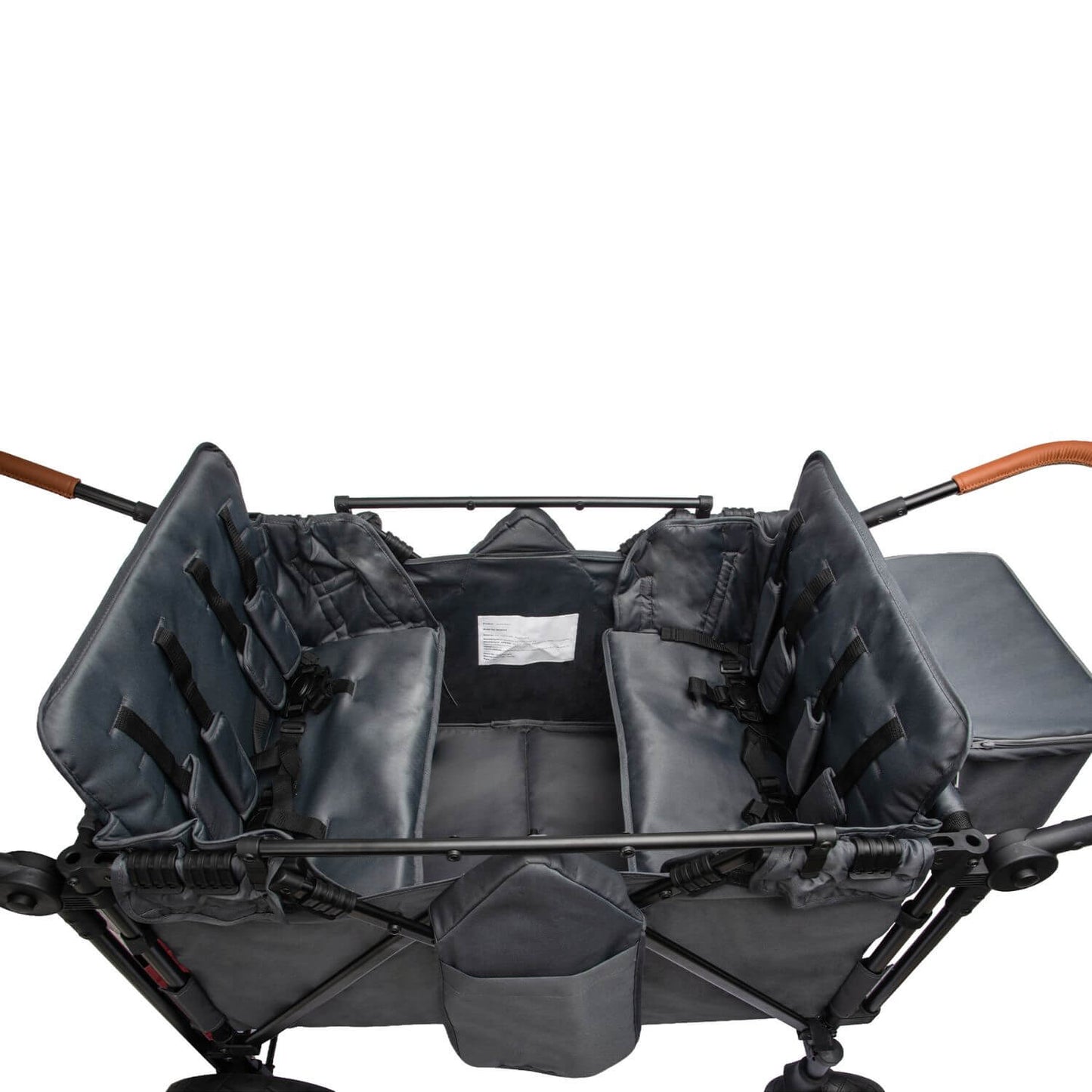 ToyRides Elite Wagon Stroller W/ Removable 4-Seater, Extra-Thick Support Bar & Higher 212 Load Capacity, Gray