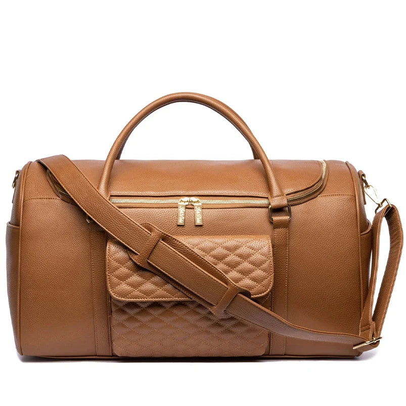Three Little Tots Weekender Travel Bag Caramel, additional view