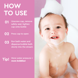 Three Little Tots Baby Bubble Bath Hypoallergenic, alternate angle