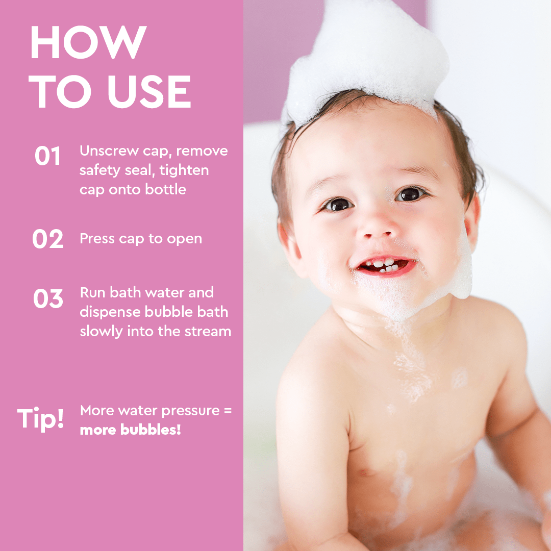 Three Little Tots Baby Bubble Bath Hypoallergenic, alternate angle
