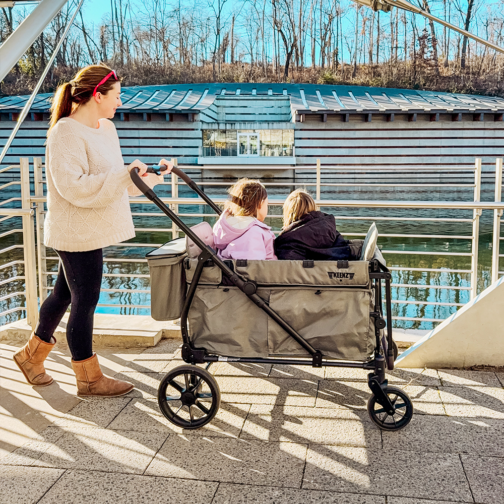 Three Little Tots Keenz Viva 2-Passenger Stroller Wagon Compact Power for City Life, alternate angle