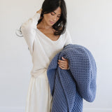 WAFFLE KNIT XL THROW BLANKETS