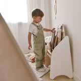 Wooden Montessori Bookshelf White