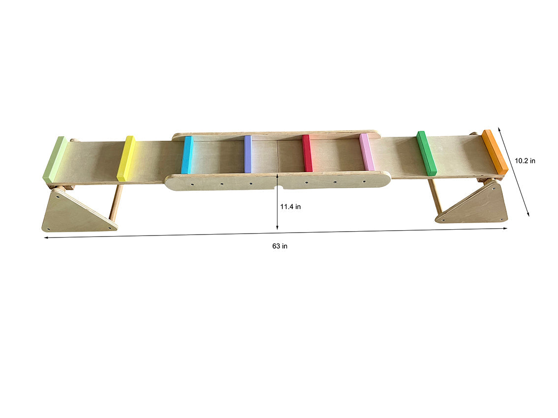 Three Little Tots Willow- Rainbow Seesaw and Balance Beam, extra product detail