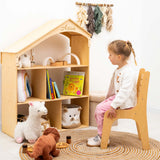 Wooden Dollhouse Bookshelf