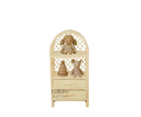 Boho Rattan Kids Bookshelf & Toy Storage | Montessori Doll Shelf – Eco-Friendly Nursery & Playroom Furniture