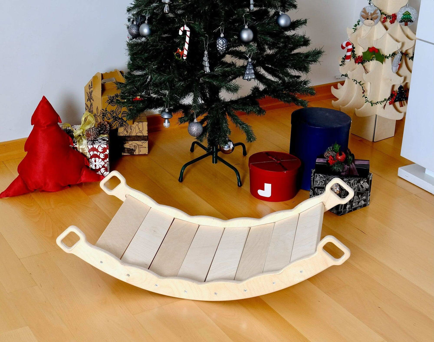 XL Wooden Balance Board with Pillow