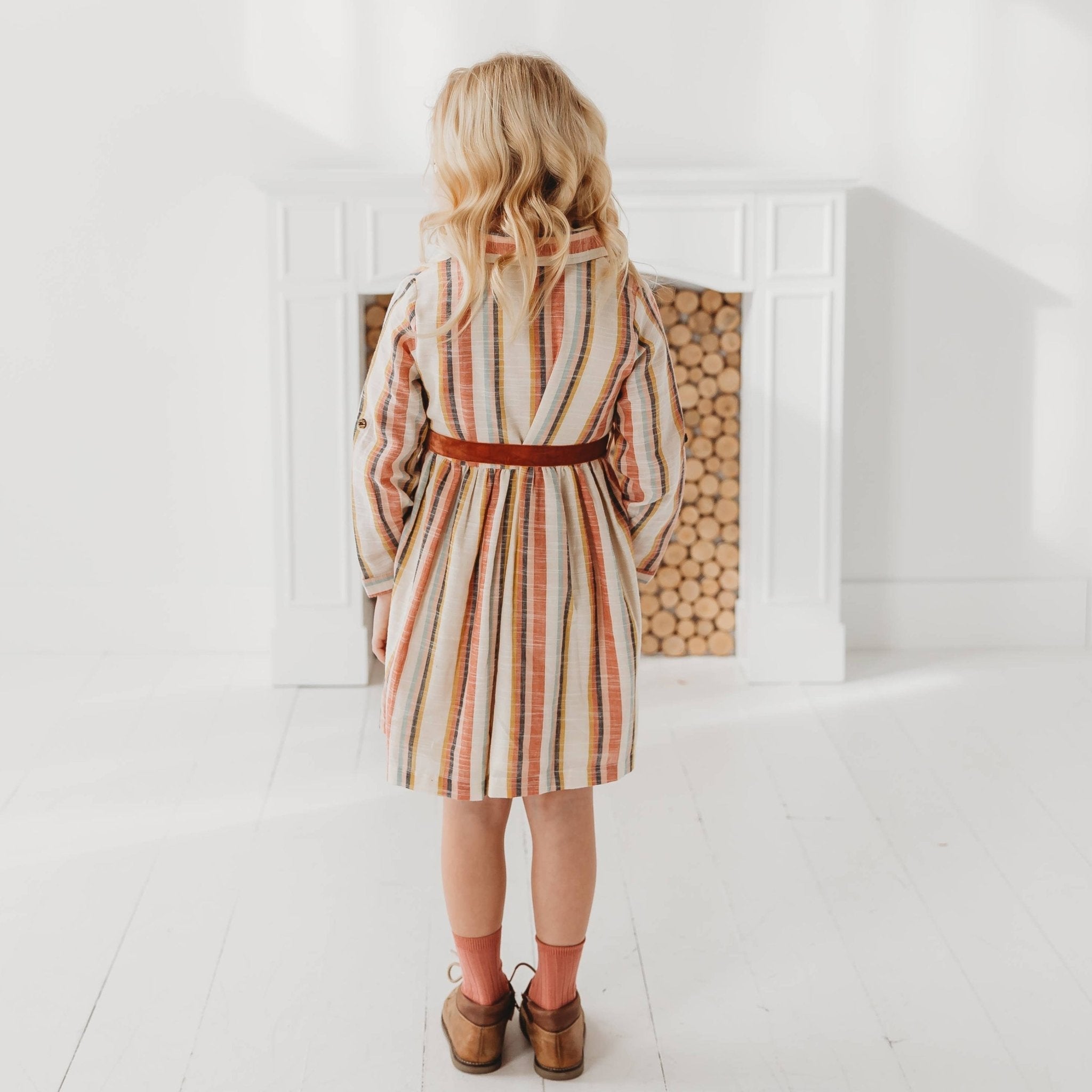 Three Little Tots Yarn Dyed Striped Shirt Dress, additional product photo