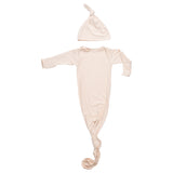 Sandy Ribbed Gown with Hat