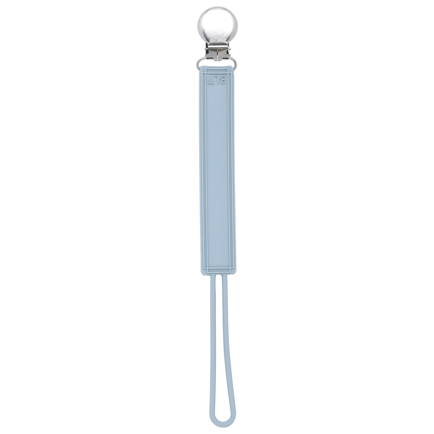 Durable 100% silicone pacifier clips with secure stainless steel clasp keep baby essentials off the ground and always accessible.