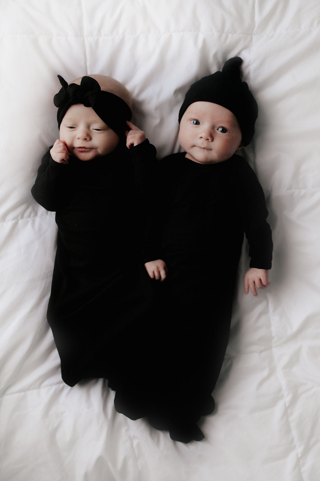 Handpicked fabric blend ensures soft, stretchy baby gowns that simplify night-time changes and dressing.