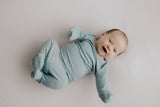 ultra soft newborn two piece pajamas with fold over mittens and footies