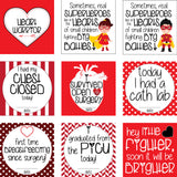 Designed after a heart warrior, these safe-to-sanitize plastic cards help you remember every unique milestone.