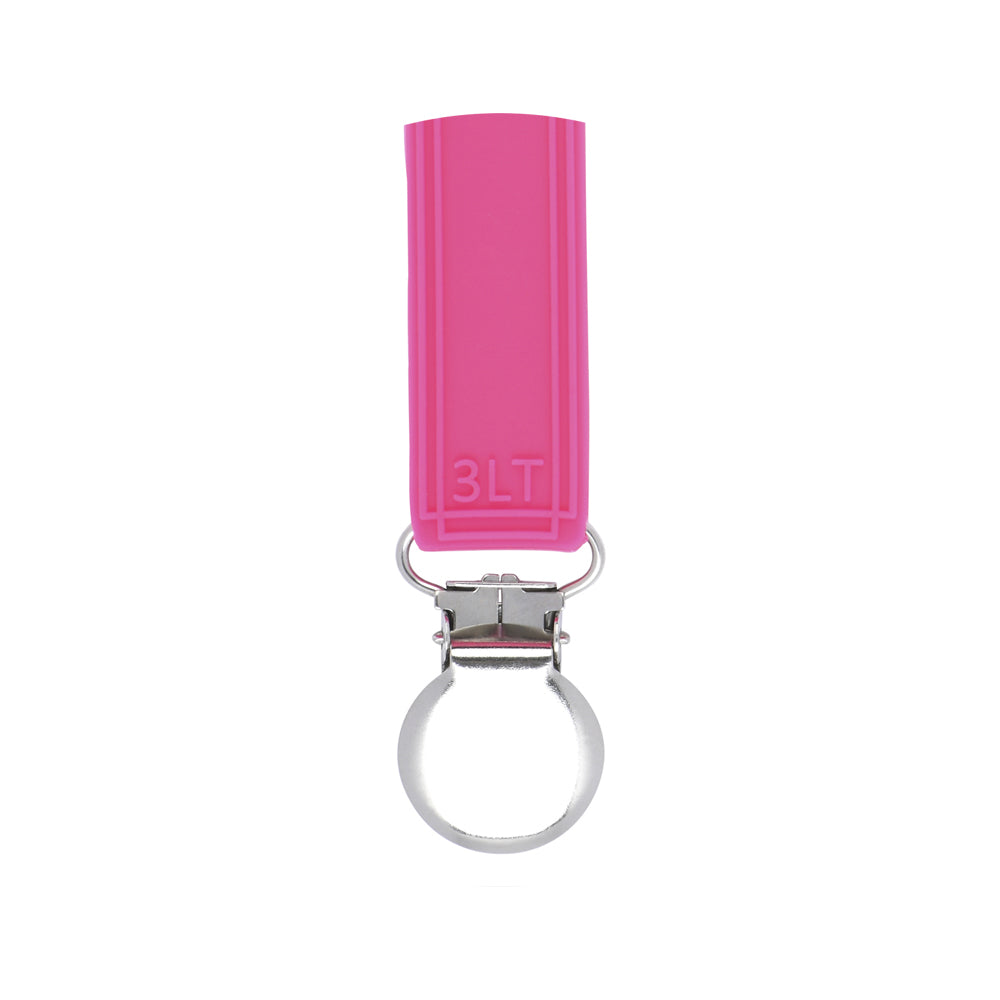 Durable 100% silicone pacifier clips with secure stainless steel clasp keep baby essentials off the ground and always accessible.