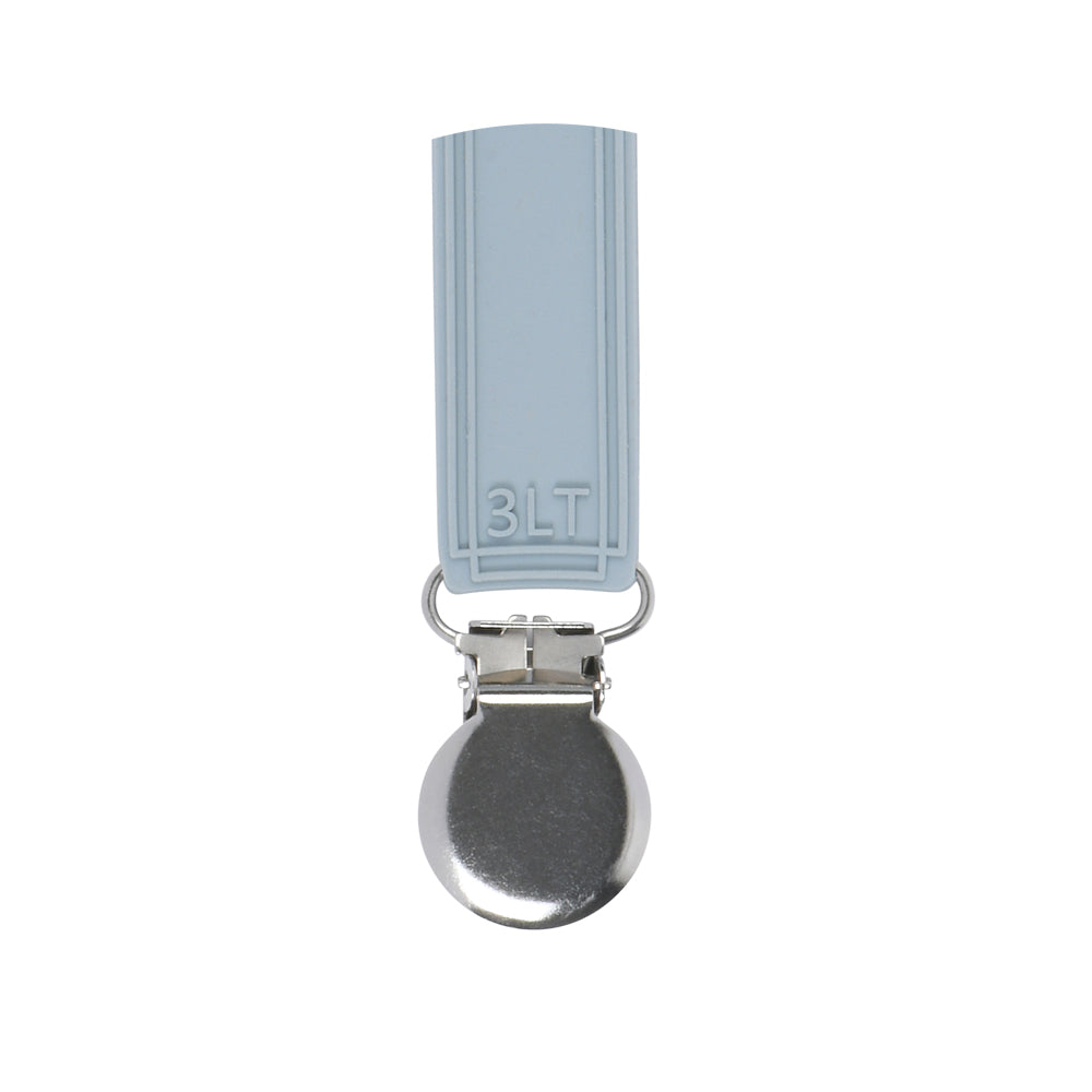Durable 100% silicone pacifier clips with secure stainless steel clasp keep baby essentials off the ground and always accessible.