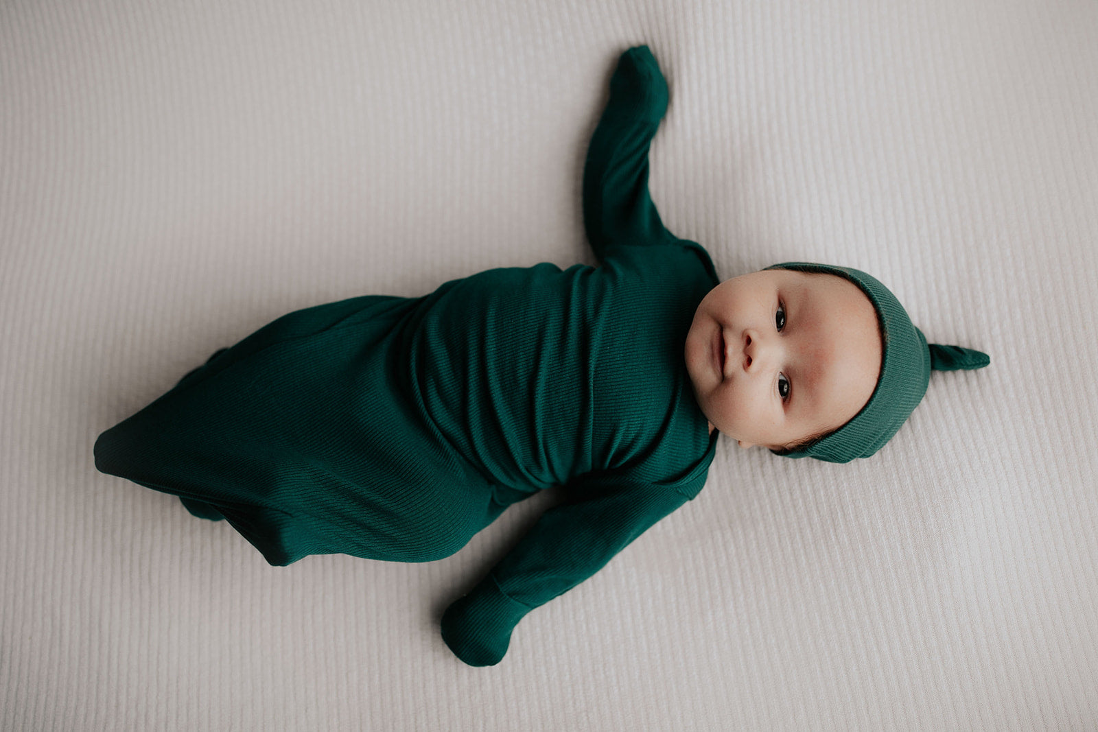 Ultra-soft baby gowns with tie bottoms for easy nighttime changes and pull-down tabs for effortless dressing. Perfect for Christmas time