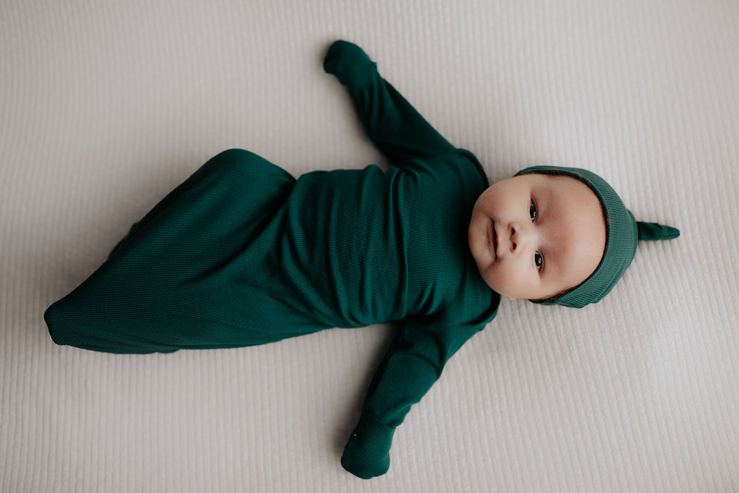 green infant dress Floral Smocked Green Silk Short Sleeve Baby Dress main image 1