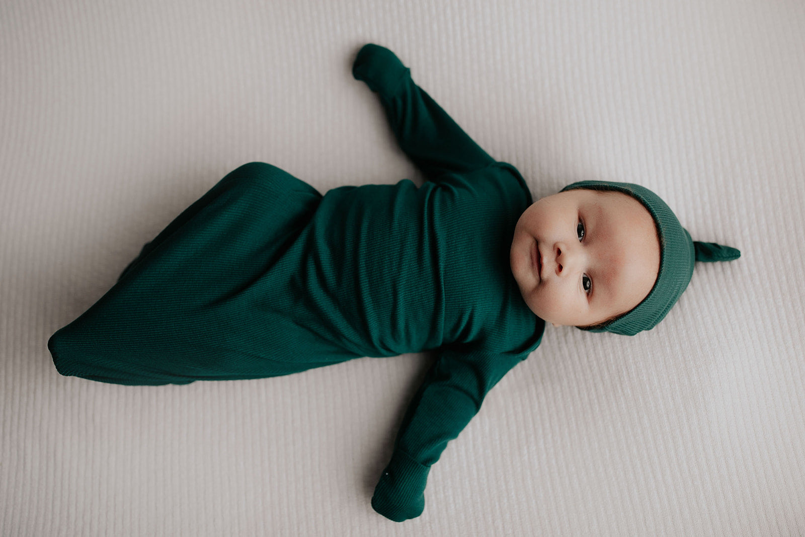 Ultra-soft baby gowns with tie bottoms for easy nighttime changes and pull-down tabs for effortless dressing. Perfect for a Christmas baby