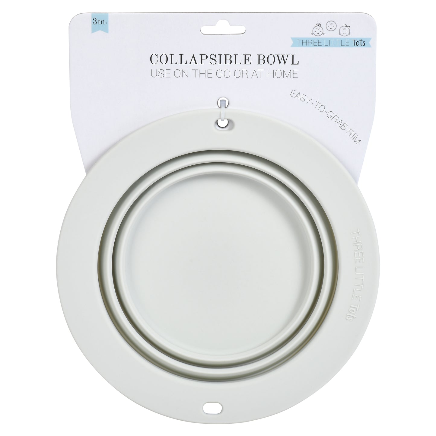 Travel-friendly silicone bowls designed for busy parents; collapsible and deep enough to prevent spills.