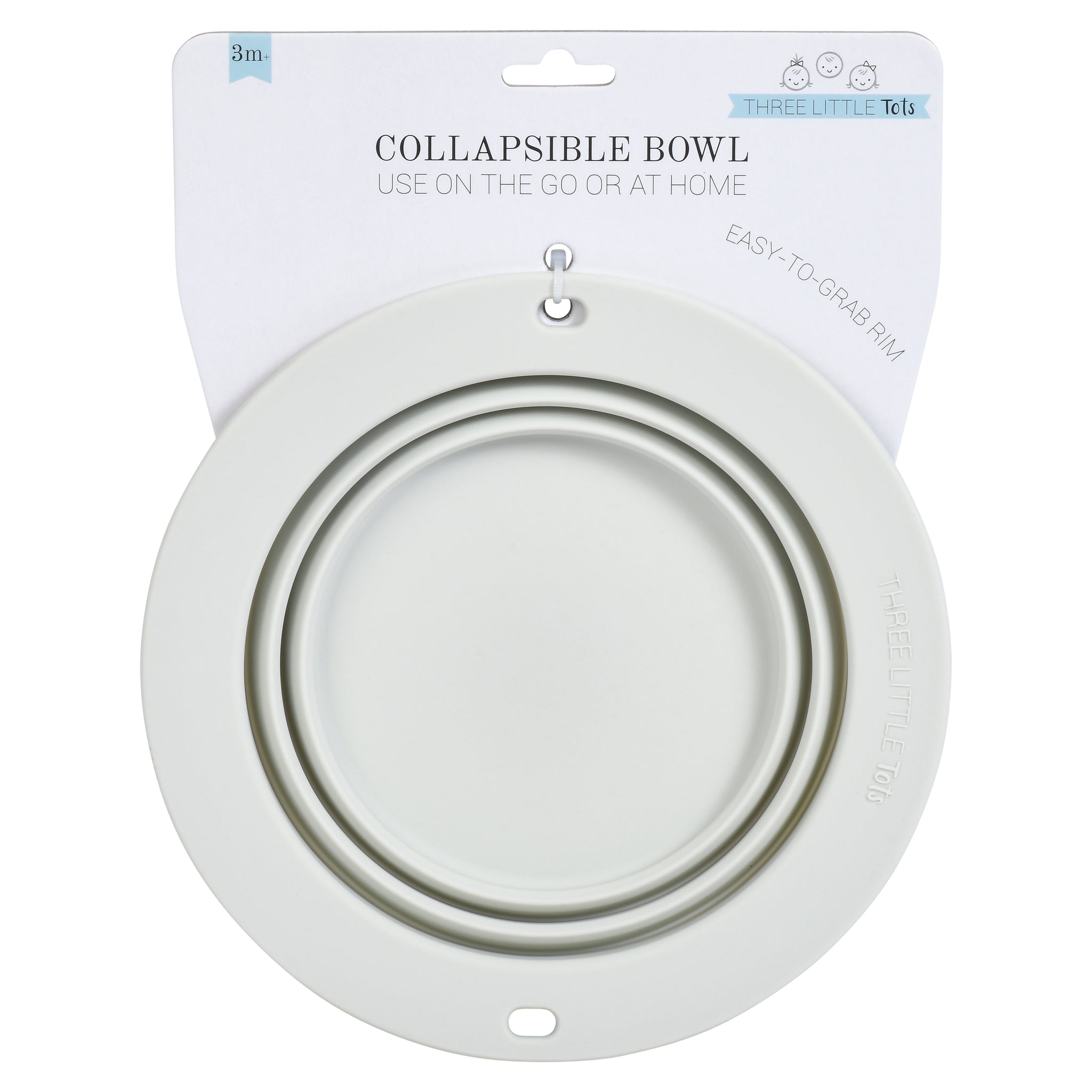 Travel-friendly silicone bowls designed for busy parents; collapsible and deep enough to prevent spills.